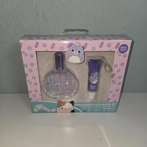 NIB Squishmallows Hera Beauty Set Cotton Candy Fragrance & Strawberry Lip Gloss